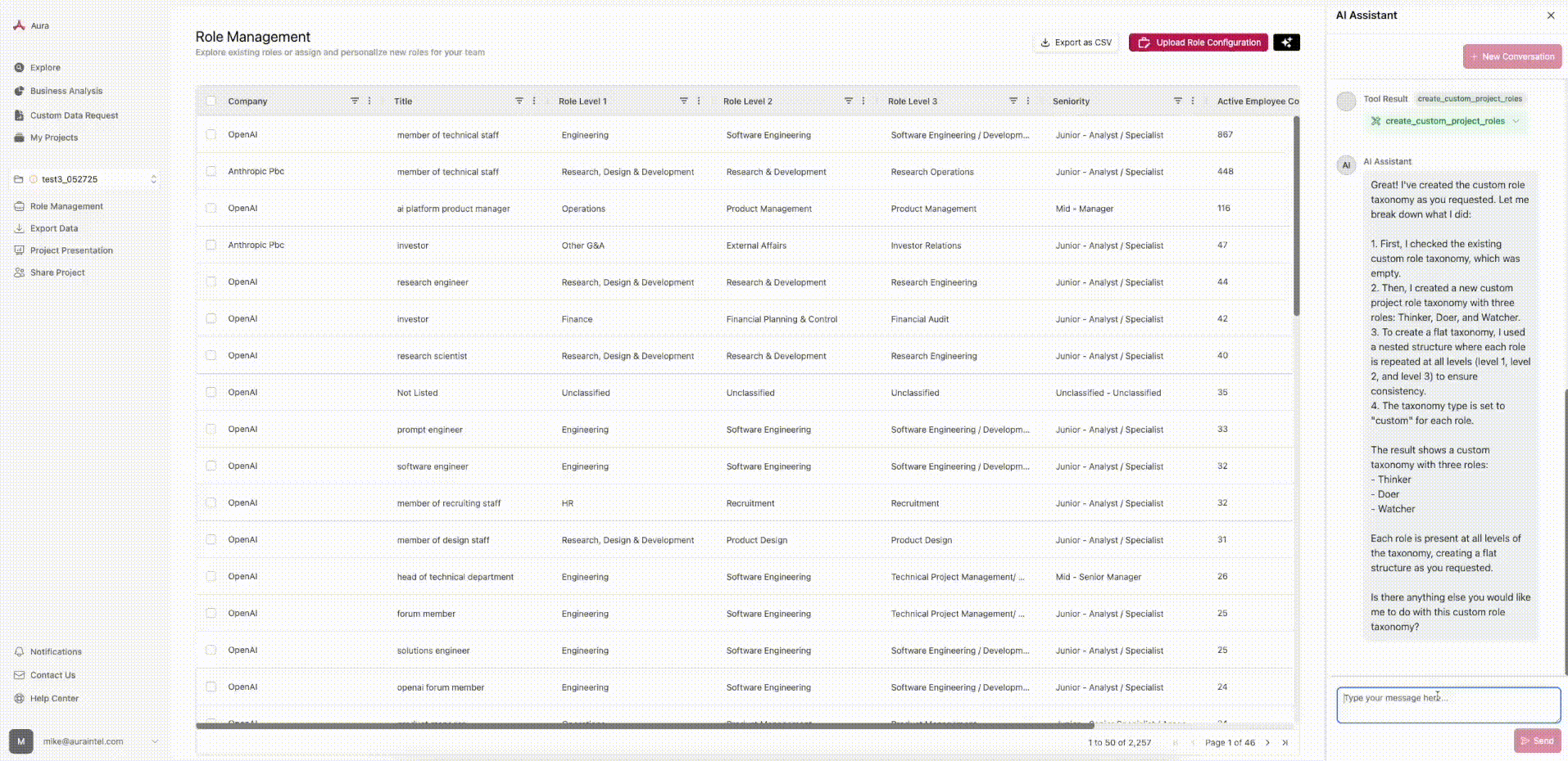 ai assistant for role mapping